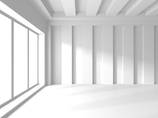 White Modern Empty Room. Abstract Building Concept
