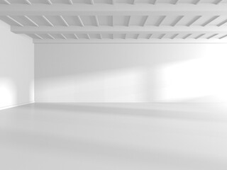 White Modern Empty Room. Abstract Building Concept