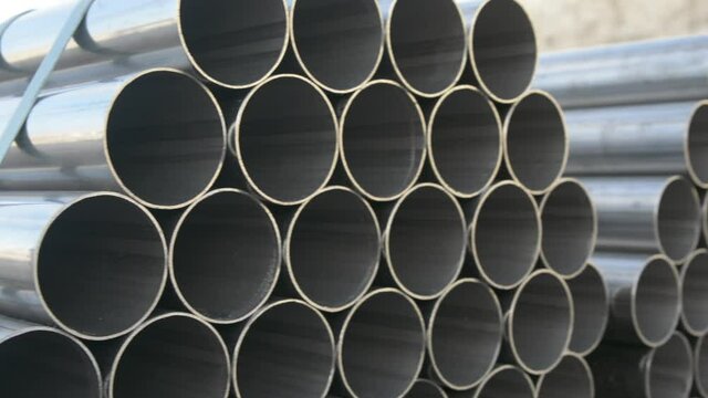 Stainless steel pipes. The product of rolled metal at the factory, Metal rolling machines for the production of rolled metal are used for the manufacture of parts or an independent element.