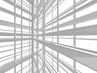 Naklejka premium White Modern Background. Abstract Building Concept