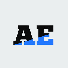 AE letter icon design on white background.Creative letter AE/A E logo design. AE initials Logo design
