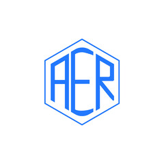 AER letter icon design on white background.Creative letter AER/A E R logo design. AER POLIGON/initials Logo design.