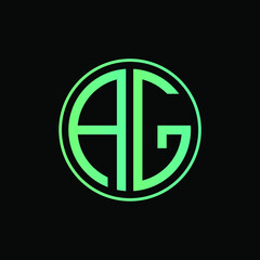 AH MONOGRAM letter icon design on BLACK background.Creative letter AH/A H logo design. AH initials/MONOGRAM Logo design.