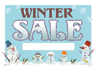 ウィンターセール（雪だるま）
