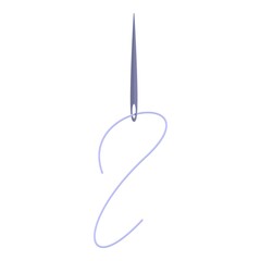 Clothing repair needle icon. Cartoon of clothing repair needle vector icon for web design isolated on white background
