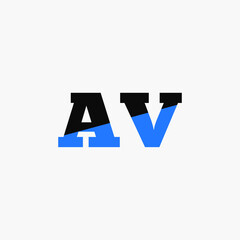 AV letter icon design on white background.Creative letter AV/A V logo design. AV initials Logo design.