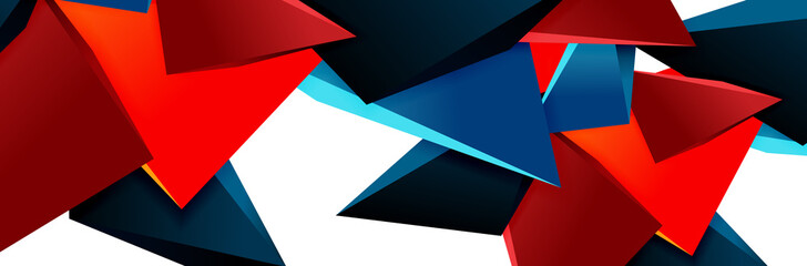 Triangle mosaic abstract background, 3d triangular low poly shapes. Geometric vector illustration for covers, banners, flyers and posters and other