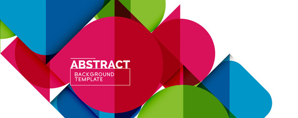 Clean minimal geometric abstract background with triangles and circles. Vector illustration for covers, banners, flyers and posters and other designs