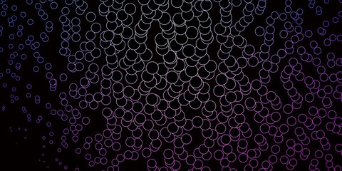 Dark Pink, Blue vector pattern with spheres.