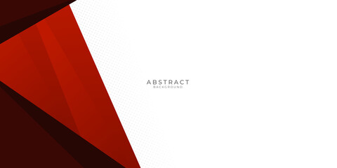 red and black abstract triangle banner design background