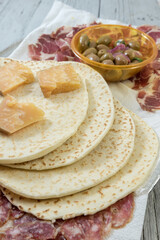 Piadina Romagnola with cheese