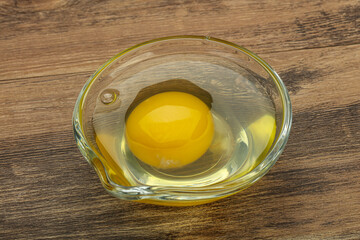 Raw Chicken egg in the bowl