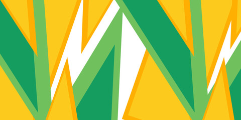 Green orange yellow white abstract triangles background