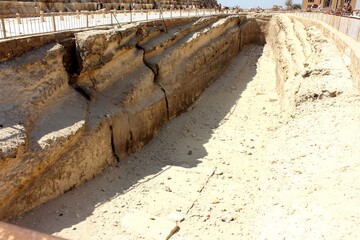 Egypt, Giza - Excursion to the desert. Vacation to Africa.