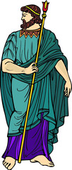 Illustration of Greek mythology god