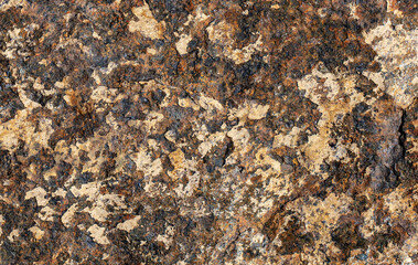 old stone of volcanic origin. Selective focus