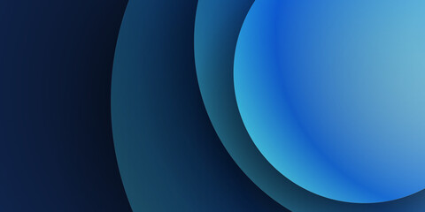 Vibrant dark blue abstract background with 3D circles