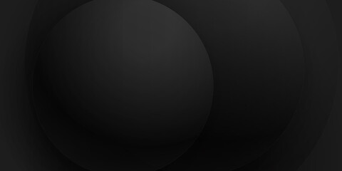 Black abstract background with circle and 3d concept