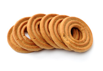 Cookies on white background