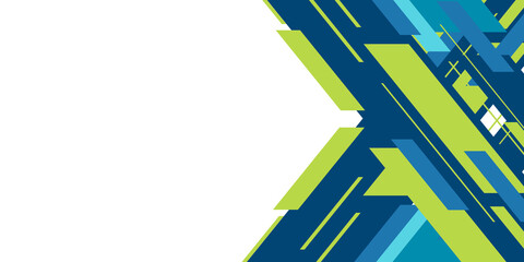Modern blue green white abstract flat presentation background
