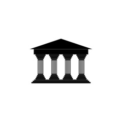 Fototapeta premium Public museum icon isolated on white background