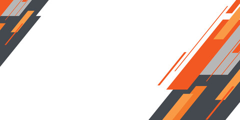 Orange black grey abstract arrow flat presentation background
