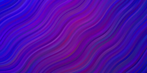 Light Purple vector pattern with curved lines.