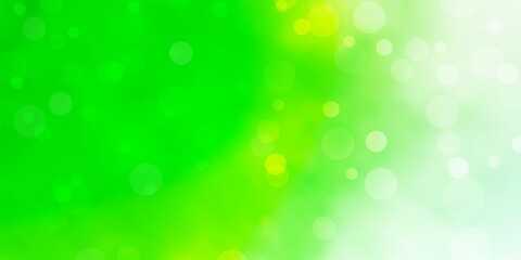 Fototapeta premium Light Green vector texture with circles.