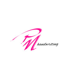 initial letter handwriting and signature logo