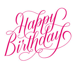 Happy birthday calligraphy lettering for posters, postcards, posters and decorations. Vector illustration