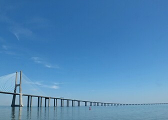 Vasco da Gama bridge in Lisbon - Portugal