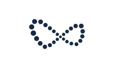 Creative Vector Illustration Logo Design. Unlimited Infinity Particle Logo Concept.