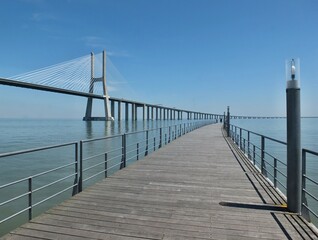 Vasco da Gama bridge in Lisbon - Portugal