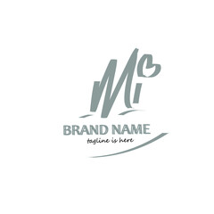 Fototapeta premium initial letter handwriting and signature logo
