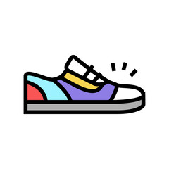 sneaker shoes color icon vector. sneaker shoes sign. isolated symbol illustration