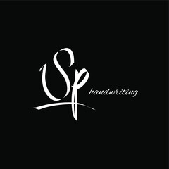 initial letter handwriting and signature logo