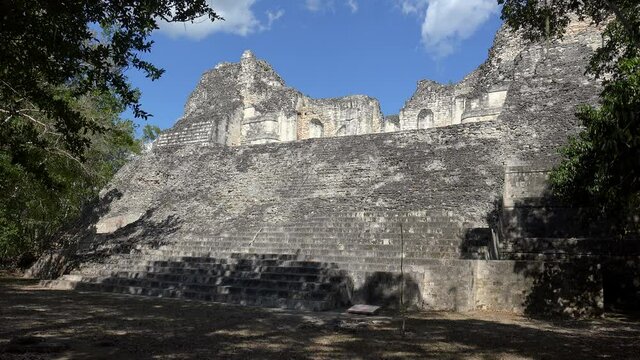 Structure VIII at Mayan Ruins in Becan, Mexico