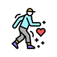 healthy running color icon vector. healthy running sign. isolated symbol illustration