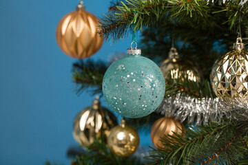 Christmas tree decorated for holidays