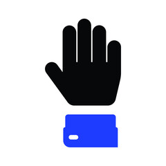 Hand Paper Vector Icon Illustration