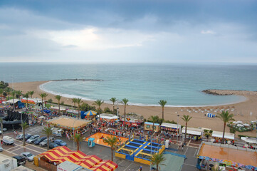 Fototapeta na wymiar view of the beach in the region sea