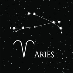 Obraz na płótnie Canvas aries zodiac sign