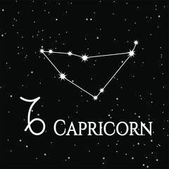 Obraz na płótnie Canvas zodiac sign capricorn