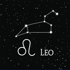 Obraz na płótnie Canvas leo zodiac sign