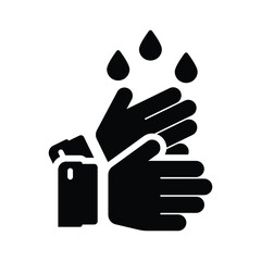 Wash hands icon. Hygiene symbol, sign of washing hands