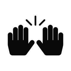 Hands Paper Vector Icon Illustration