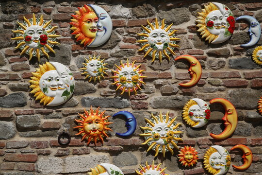 Ceramic decorations in the town of Deruta