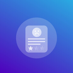 Obraz premium bad review icon, vector