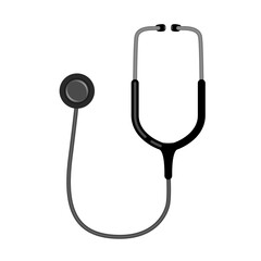 Stethoscope. Vector illustration on a white background for design. Medical device for listening to the heart and lungs.