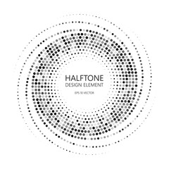 Abstract vector graphic element , halftone frame , for web design, presentation, business card, invitation, poster, cover, landing page.